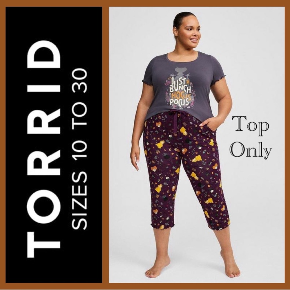 Disney Torrid Hocus Pocus Graphic Women's Sleep Top - Picture 3 of 10